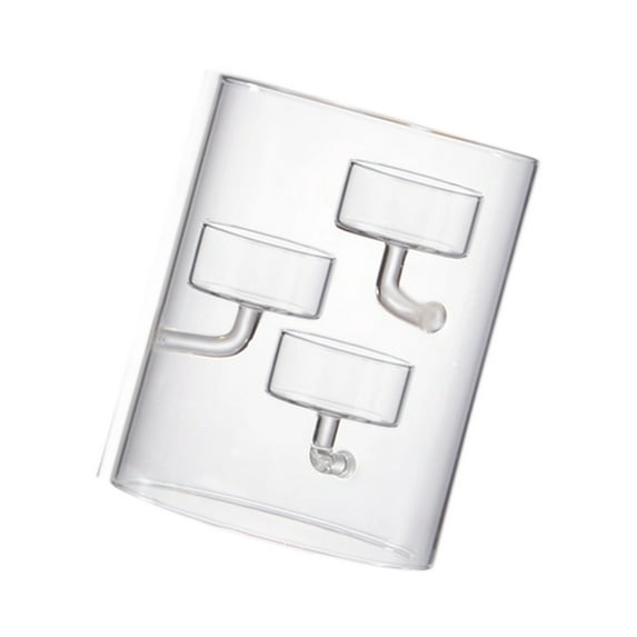 Windproof Cylinder Glass Tealight Holder for Wedding Centerpieces, Tiered Tabletop Decor with Floral Arrangements