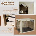 thumbnail image 1 of Polyester Dog Crate Cover - Windproof Pet Kennel Cover for 36 Inch Wire Crate, Light Tan, 1 of 5
