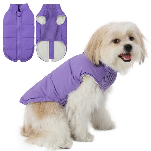 Windproof Dog Winter Coat Soft Dog Jacket Warm Dog Vest Cold Weather Pet Apparel for Small