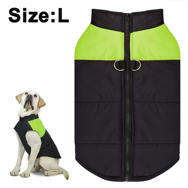Windproof Dog Winter Jacket Waterproof Dog Coat Warm Dog Vest Cold