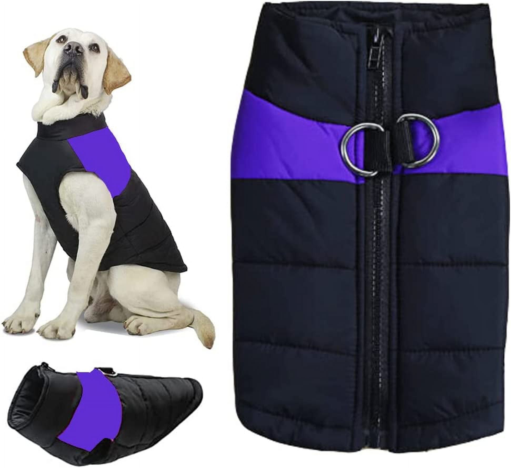 Windproof Dog Winter Jacket Waterproof Dog Coat Warm Dog Vest Cold ...