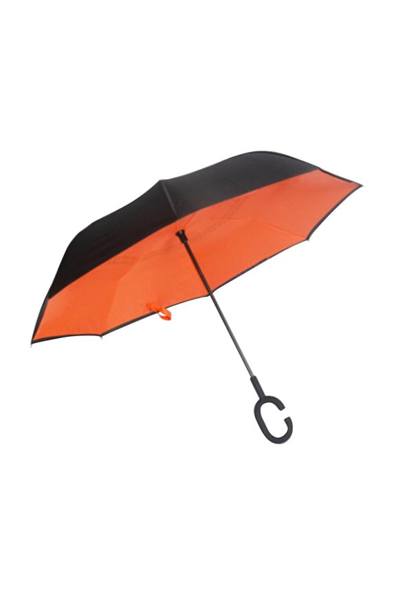 Windproof Double Layer Folding Inverted Umbrella, Self Stand Upside-Down Rain Protection Car Reverse Umbrellas with C-Shaped Handle