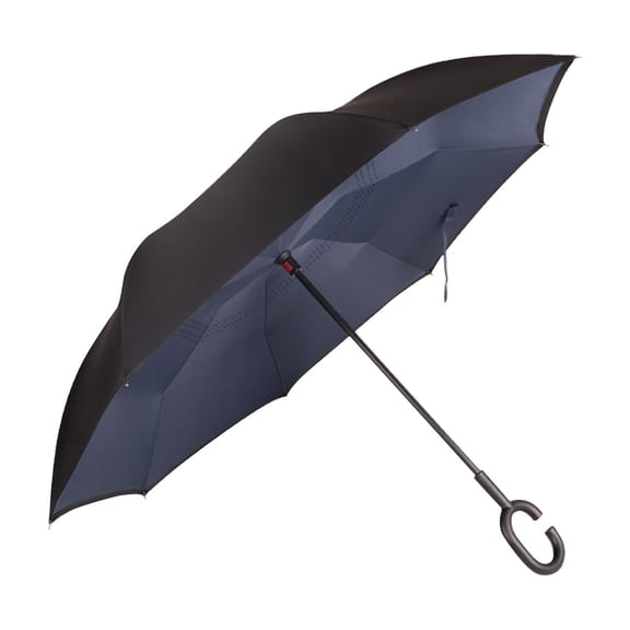 Windproof Double Layer Folding Inverted Umbrella, Self Stand Upside-Down Rain Protection Car Reverse Umbrellas with C-Shaped Handle