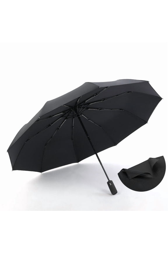 Windproof Double Layer Umbrella, Compact Travel Folding Umbrella, Automatic Opening & Closing Portable Wind & Rain Resistant Umbrella with 10 Ribs