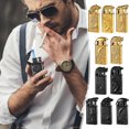 thumbnail image 1 of Windproof Dual Flame Quartz Dial Lighter with Visible Window - Adjustable Flame Size, Refillable Butane, Electroplated Finish - Unique Gift for Men and Women (Gas Not Included), 1 of 4