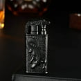thumbnail image 1 of Windproof Dual Flame Quartz Dial Lighter with Visible Window - Adjustable Flame Size, Refillable Butane, Electroplated Finish - Unique Gift for Men and Women (Gas Not Included), 1 of 7