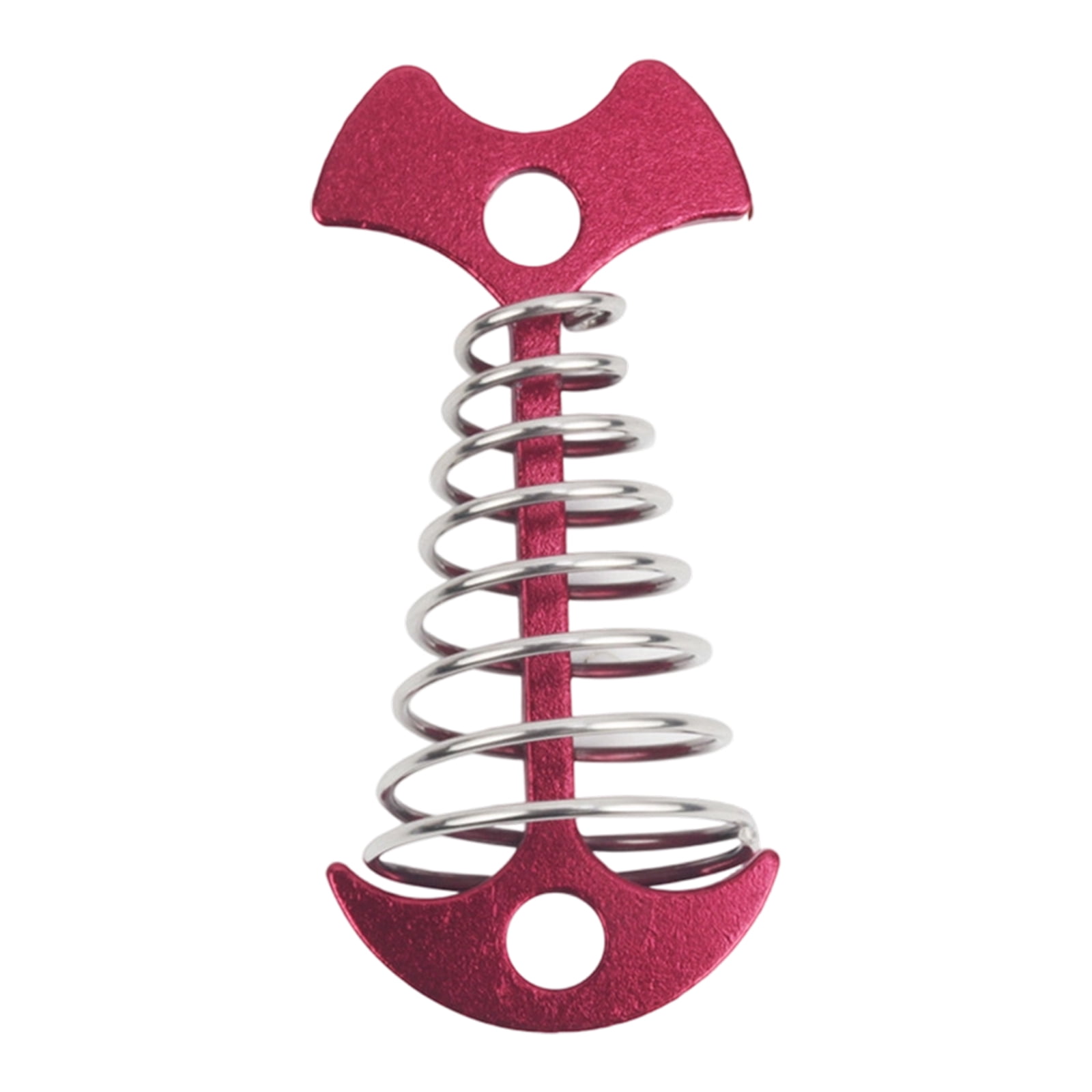 Fishbone Spring Pegs Windproof Fishbone Deck Anchors Peg Spring Guyline Tensioner Cord ...