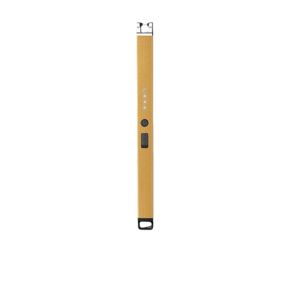 Windproof Flameless USB Rechargeable Lighter, Electronic Candle Lighter with Safe Button for Home and Kitchen, Long Lighter for Grill Firework Camping