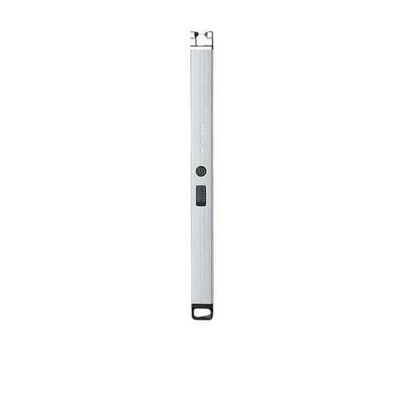 Windproof Flameless USB Rechargeable Lighter, Electronic Candle Lighter with Safe Button for Home and Kitchen, Long Lighter for Grill Firework Camping