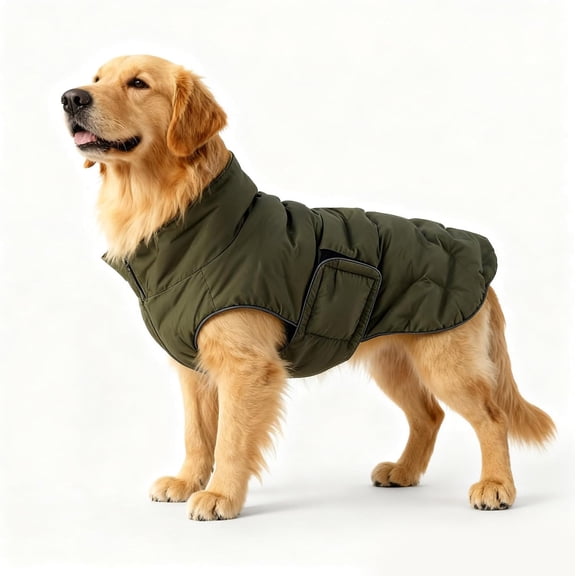 Windproof Fleece Dog Winter Coat, Reflective, for Medium Large Dogs
