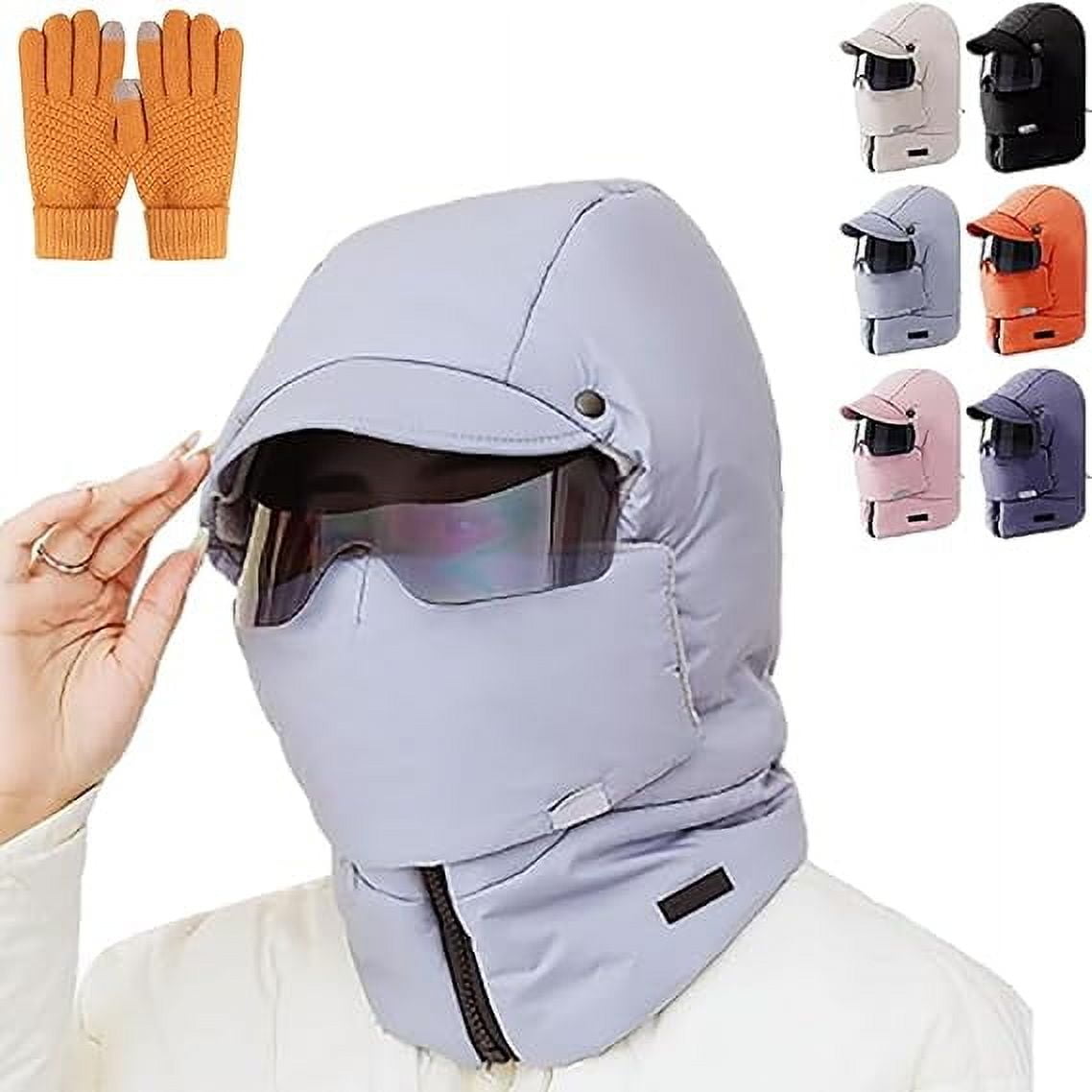 Men's Winter Acrylic Ski Mask, 3-Hole Design, Full Face