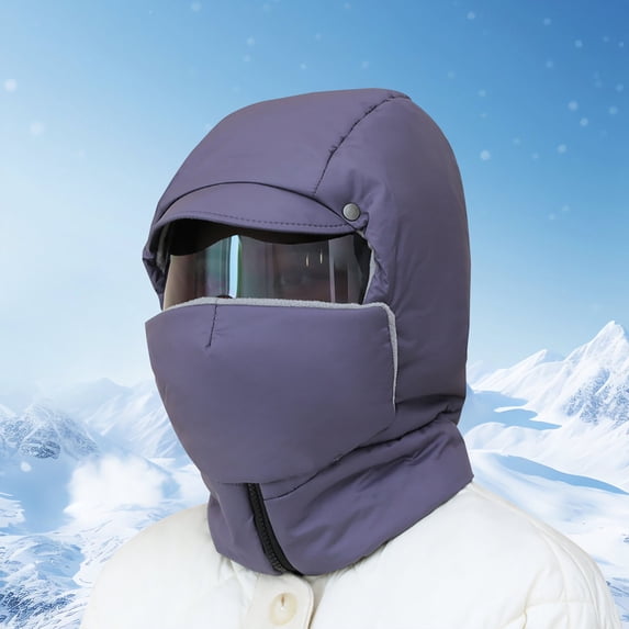 Windproof Full Face Mask with Integrated Eyewear for Winter Outdoor Activities