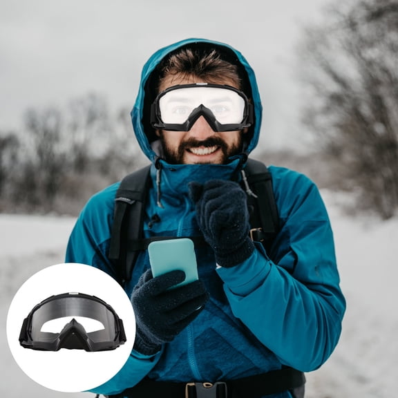 Windproof Goggles with PC Lens and Durable TPU Frame for Men and Women Outdoor Winter Sports