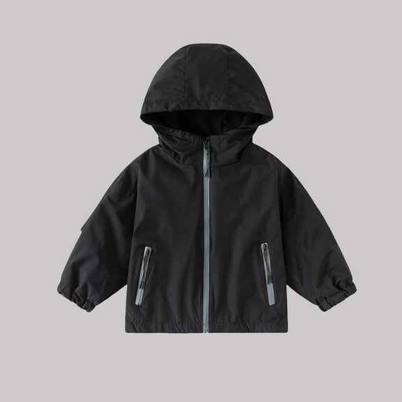 Windproof Jacket Kids Girls Windbreaker Hoodie Zip Up Kids Light Jacket Fall Clothes Kids Clothes Girls Size 8-9 Years