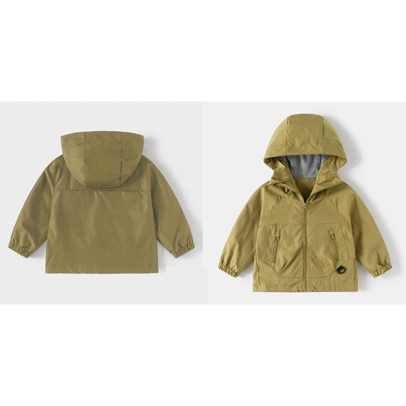 Windproof Jacket Kids Girls Windbreaker Jacket Zipper Hoodies Boys Lightweight Jacket Fall Coat Girl Hoodies Size 8-9 Years