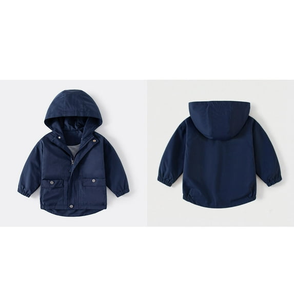 Windproof Jacket Toddler Windbreaker Zip Hoodie Lightweight Toddler Jacket Fall Outfits Clothes Toddler 2-3 Years