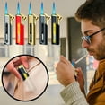 thumbnail image 1 of Windproof Lighter under $5! CQCYD Long Lighter Metal Torch Butane Lighter, Mini Thin Windproof Blue Flame Cigarette Lighter, Refillable Jet Flame Lighter for Outdoor, Portable Pocket Lighter for Men, 1 of 9