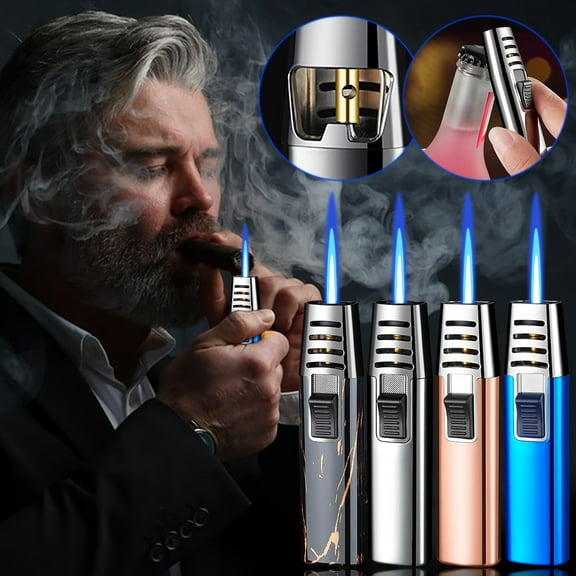 Windproof Lighter under $5! Xqxayjr Windproof Butane Gas Lighter, High Temperature Spitfire Torch Lighter, Refillable Kitchen Lighter with Flexible Neck, Outdoor Camping Lighter