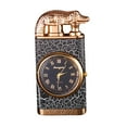 thumbnail image 1 of Windproof Lighter, Gaqring Dual Flame Quartz Watch Lighter, Refillable Metal Blue Flame Cigar Lighter with Adjustable Fire Fashion Gift, 1 of 2
