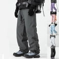thumbnail image 1 of Windproof Lightweight Hiking Pants Men Solid Color Adult Ski Trousers Warm Insulated for Skiing Sports Winter Adventures Full Length Pants White S, 1 of 4