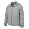 thumbnail image 1 of Windproof Lightweight Windbreaker Shell Jacket for Men, Gray, 3XL, 1 of 8