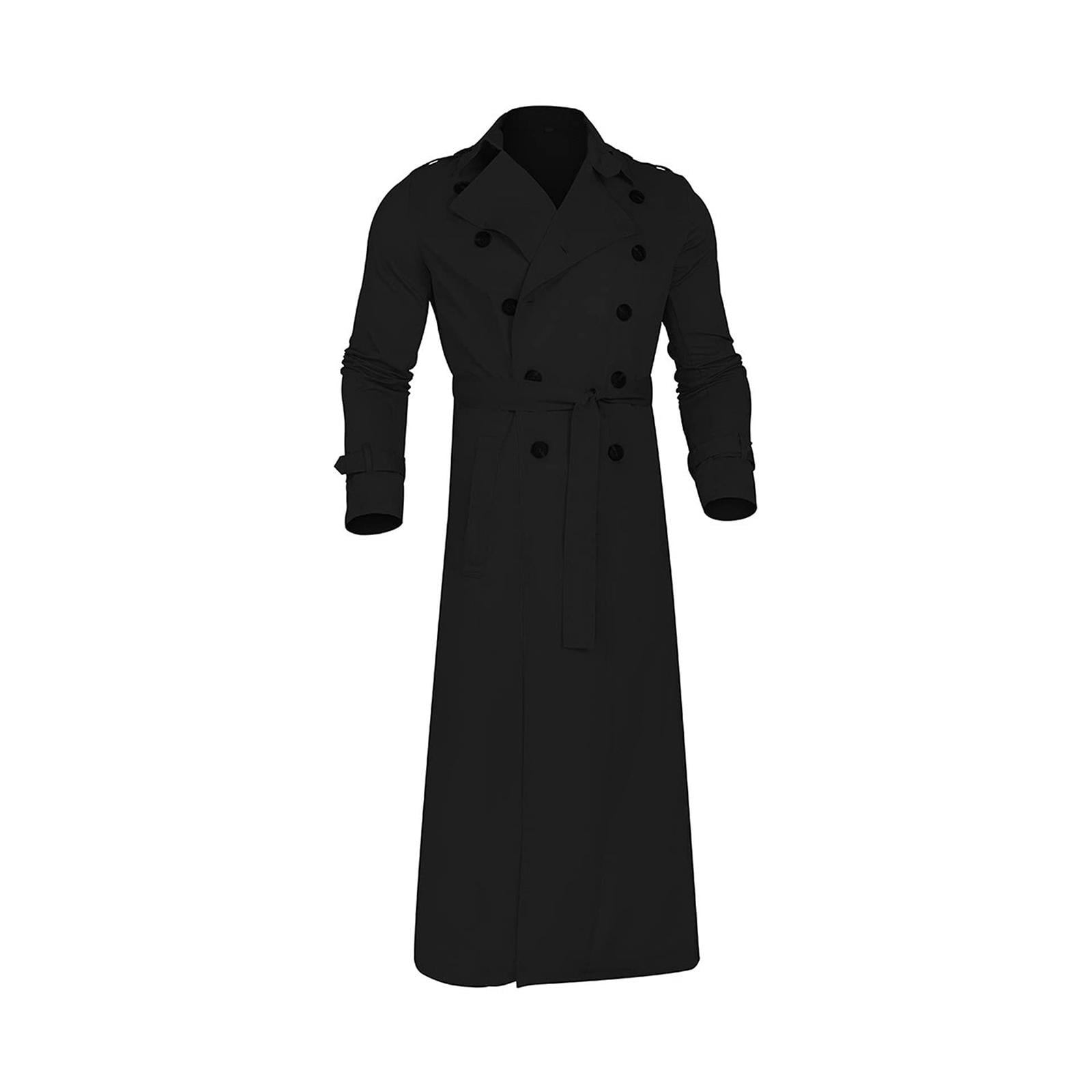 Windproof Men'trench Coat Warm Peacoat Soft for Vacation daily Wear