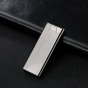 Windproof Metal Inflatable Straight Lighter, Compact and Convenient Butane Lighter with Sleek Design for Easy Refilling and Outdoor Use