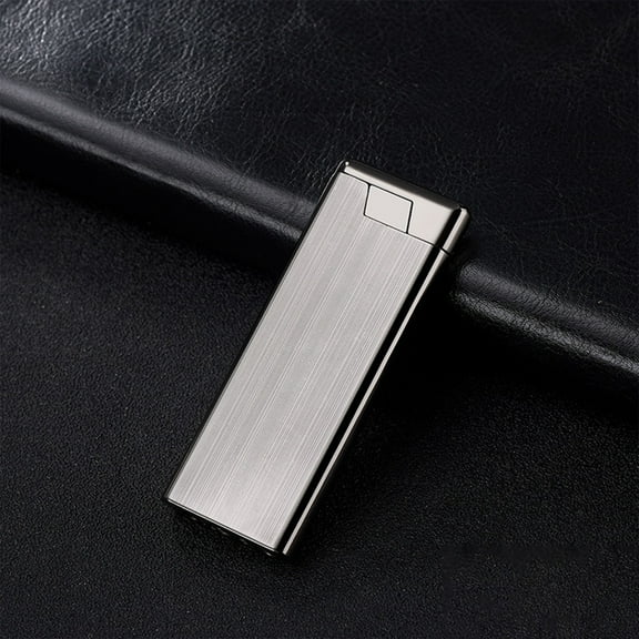 Windproof Metal Lighter - Thin Wheel Butane Lighter with Sleek Design, Compact & Portable for Outdoor/Camping, Easy Refillable