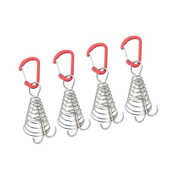 Windproof Octopuses Tent Stakes with Spring Buckle Deck Anchors Peg Tent Nails Wind Rope Anchors for Outdoor Camping