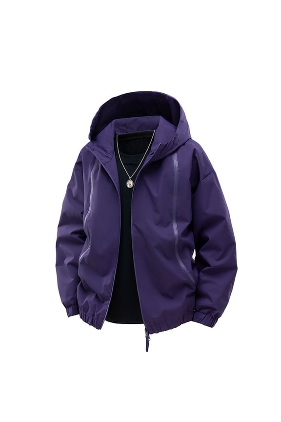 Windproof Proof Jacket for Mens Open-Front Athletic Stretch Long Sleeve Hoodies Blazer Relaxed Fit Windproof Waterproof Sweatshirt Wind Resistant Windbreaker Sweater Jacket