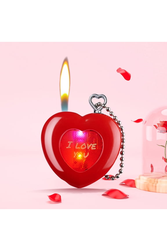 Windproof Refillable Lighter for Outdoor & Kitchen Use, Key Chain Pendant with Powerful Flame, Gas Butane Refill for Cigarettes, Candles, and Camping Stoves