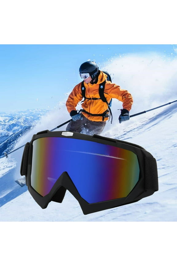 Windproof Ski Goggles - UV Protection & Anti-Fog Lens for Adults, New Design for Snowboarding, Motorcycling, Mountain Climbing & Outdoor Sports