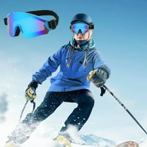 Windproof Ski Goggles for Men & Women | Anti-Fog UV Protection Snow Goggles | HD Lens for Skiing & Snowboarding | One Size Fits All Adults