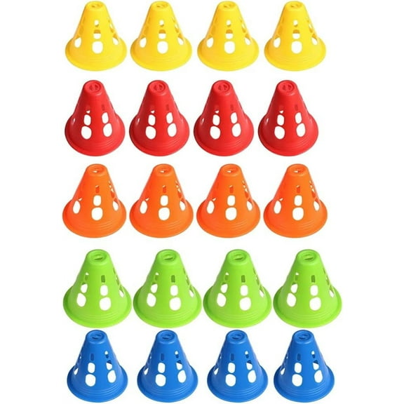 Windproof Slalom Cones For Sport Training, Hollow Design Ensures Unwavering Stability And High-Quality Soft Plastic Promotes Durable Bounce Back