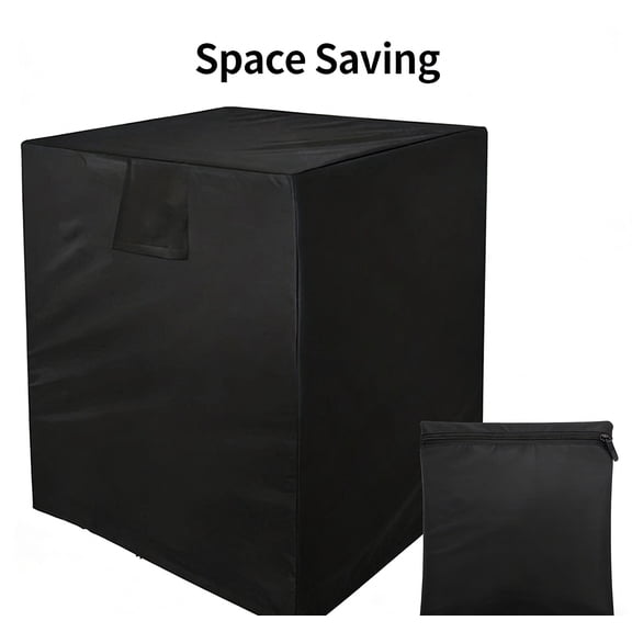 Windproof and Snowproof AC Unit Cover for Outside Units, Fits 24 X 24 X 30 in, Includes Storage Bag, Durable Weather-Resistant Cover That Protects Air Conditioner from Harsh Elements, Black, 1pcs