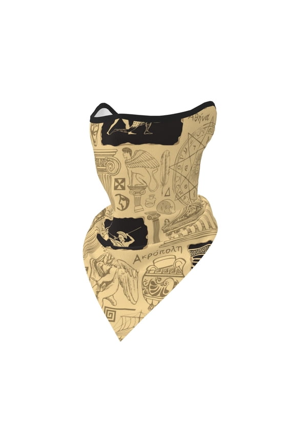 Windproof Sports Face Mask Protection Mesh Breathable Balaclava for Outdoor Activities, Ancient Greece Mythology Retro