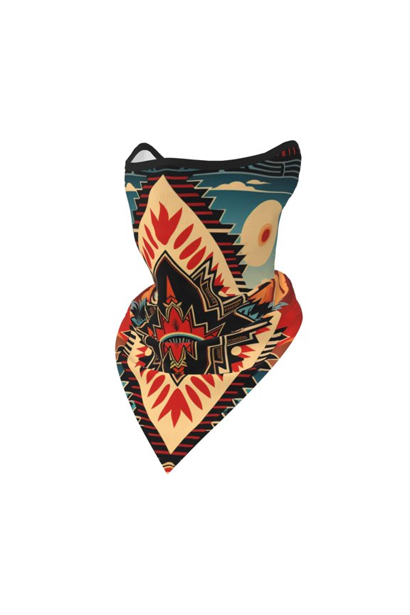 Windproof Sports Face Mask Protection Mesh Breathable Balaclava for Outdoor Activities, Aztec Baja Southwest Western Native Cool