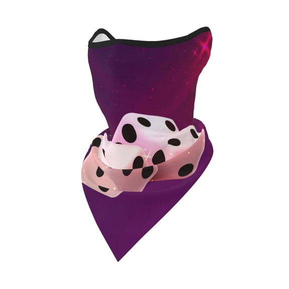 Windproof Sports Face Mask Protection Mesh Breathable Balaclava for Outdoor Activities, Casino Dice Star Galaxy