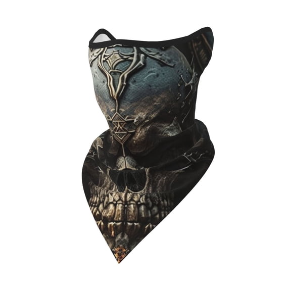 Windproof Sports Face Mask Protection Mesh Breathable Balaclava for Outdoor Activities, Cool Skull Head Gothic Death