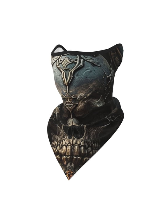 Windproof Sports Face Mask Protection Mesh Breathable Balaclava for Outdoor Activities, Cool Skull Head Gothic Death