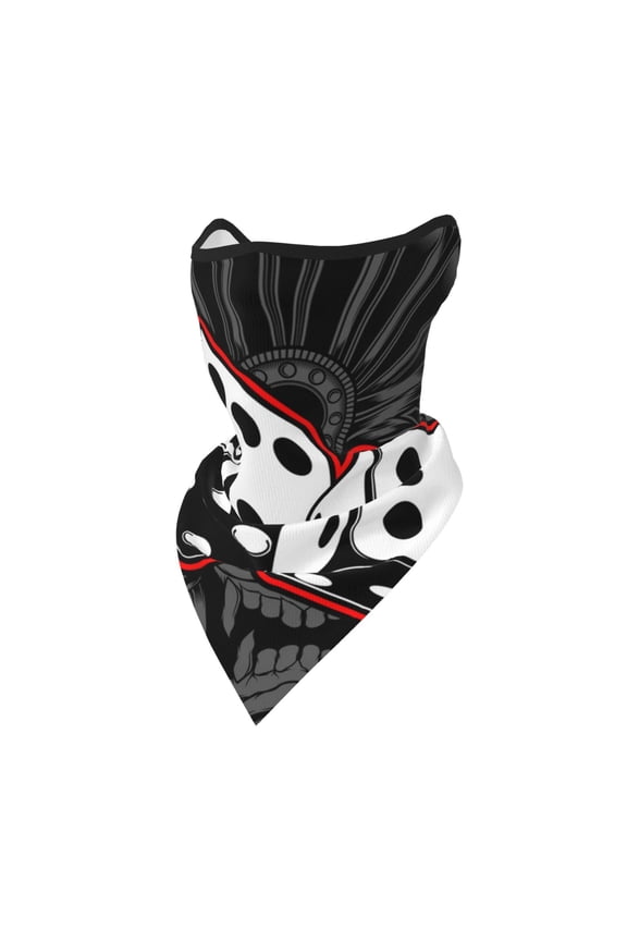 Windproof Sports Face Mask Protection Mesh Breathable Balaclava for Outdoor Activities, Dice Black White