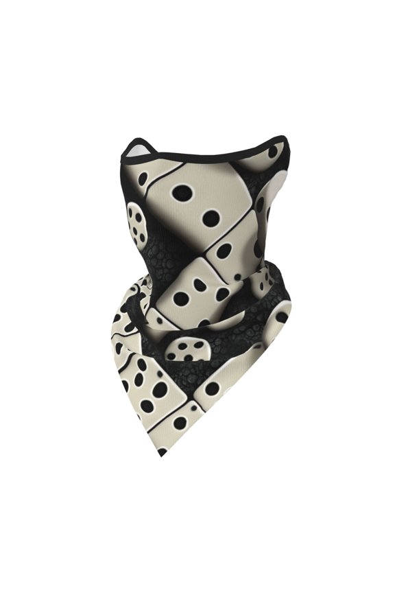 Windproof Sports Face Mask Protection Mesh Breathable Balaclava for Outdoor Activities, Domino Stones Dominoes Dice Game