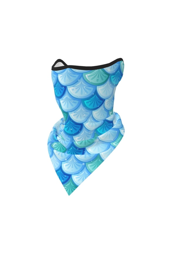 Windproof Sports Face Mask Protection Mesh Breathable Balaclava for Outdoor Activities, Fish Scale Pattern