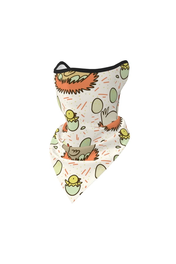 Windproof Sports Face Mask Protection Mesh Breathable Balaclava for Outdoor Activities, Funny Chicken Egg Cute Farm