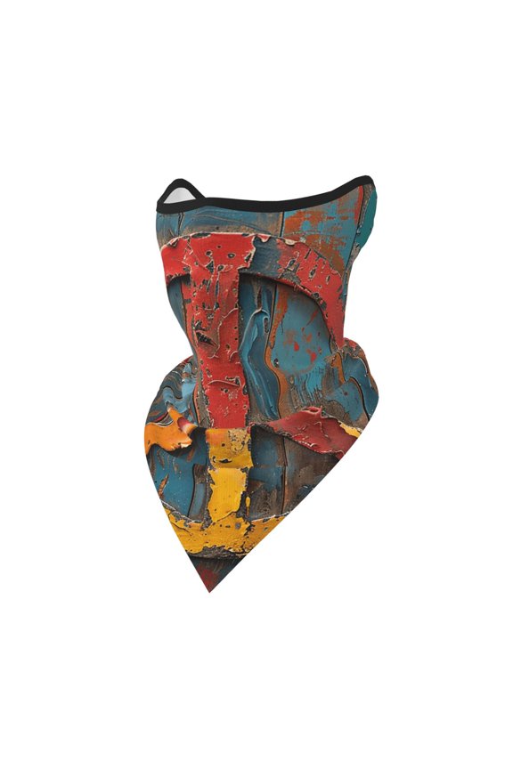 Windproof Sports Face Mask Protection Mesh Breathable Balaclava for Outdoor Activities, Hippy Peace Vintage Vintage Art