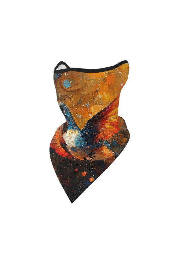 Windproof Sports Face Mask Protection Mesh Breathable Balaclava for Outdoor Activities, Hummingbird Psychedelic Abstract