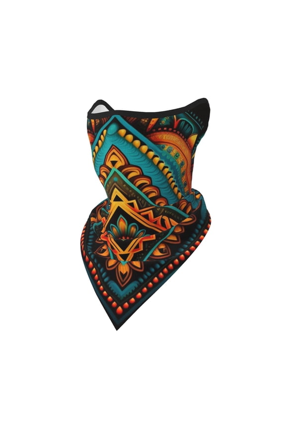 Windproof Sports Face Mask Protection Mesh Breathable Balaclava for Outdoor Activities, Indian Tribal Ethnic Native