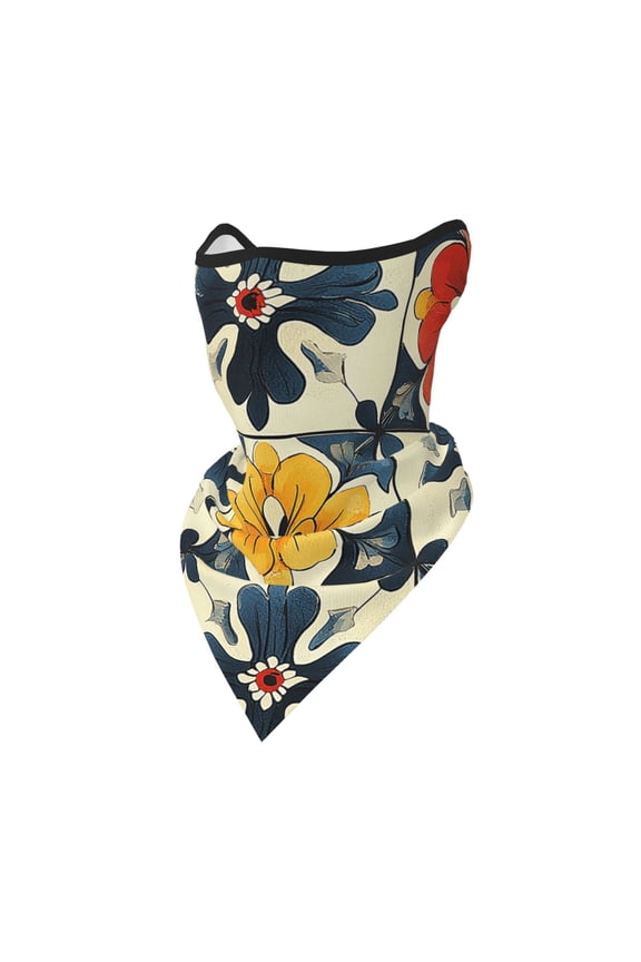 Windproof Sports Face Mask Protection Mesh Breathable Balaclava for Outdoor Activities, Italian Theme Pattern