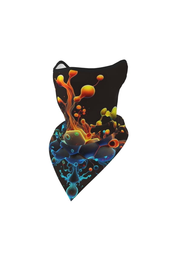 Windproof Sports Face Mask Protection Mesh Breathable Balaclava for Outdoor Activities, Molecule Acid Chemistry Psychedelic