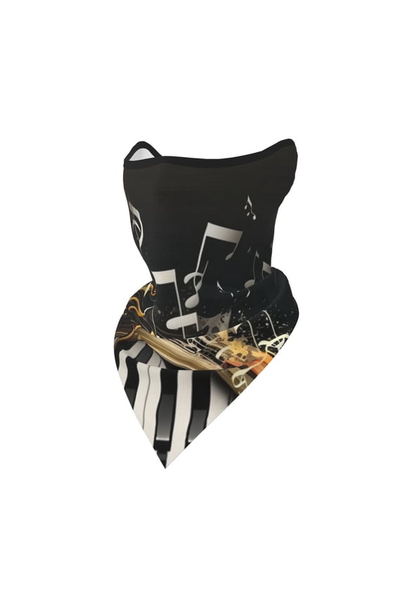 Windproof Sports Face Mask Protection Mesh Breathable Balaclava for Outdoor Activities, Music Cool Piano Vintage